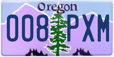 OR license plate 008PXM
