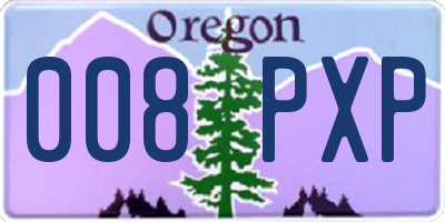 OR license plate 008PXP