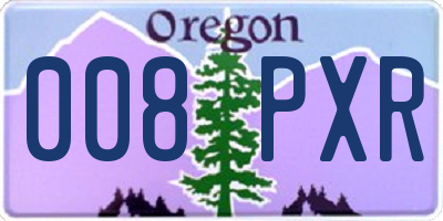OR license plate 008PXR