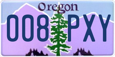 OR license plate 008PXY