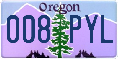 OR license plate 008PYL