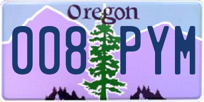OR license plate 008PYM