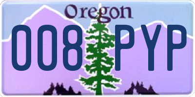 OR license plate 008PYP