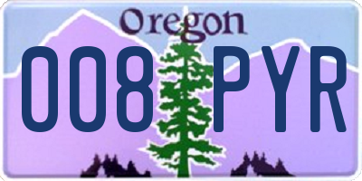 OR license plate 008PYR