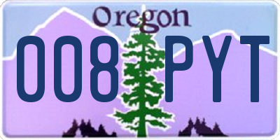 OR license plate 008PYT