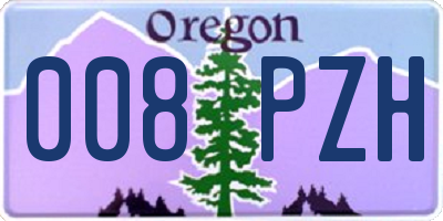 OR license plate 008PZH