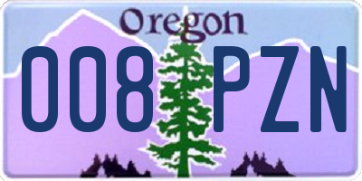 OR license plate 008PZN