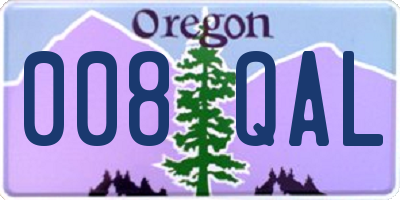 OR license plate 008QAL