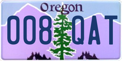 OR license plate 008QAT