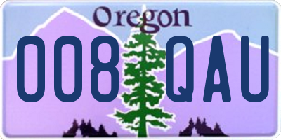 OR license plate 008QAU