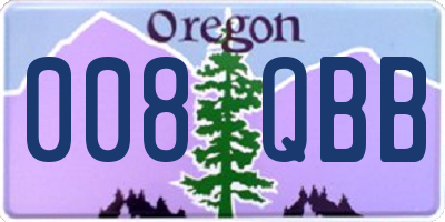OR license plate 008QBB