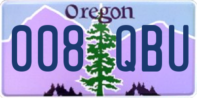 OR license plate 008QBU