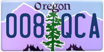 OR license plate 008QCA