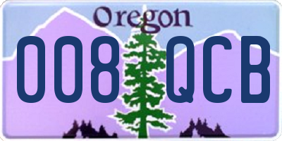OR license plate 008QCB