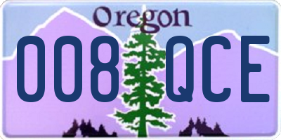 OR license plate 008QCE