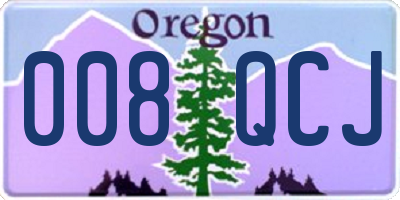 OR license plate 008QCJ