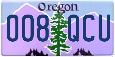 OR license plate 008QCU