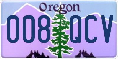 OR license plate 008QCV