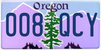 OR license plate 008QCY