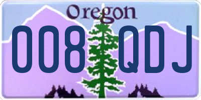 OR license plate 008QDJ