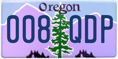 OR license plate 008QDP