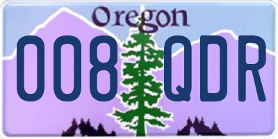 OR license plate 008QDR