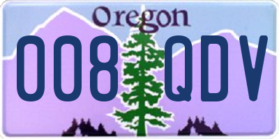 OR license plate 008QDV