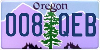 OR license plate 008QEB