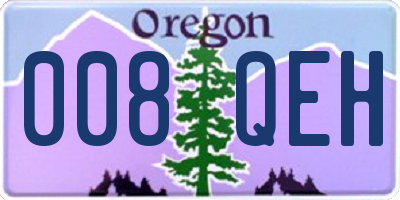 OR license plate 008QEH
