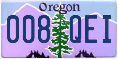 OR license plate 008QEI