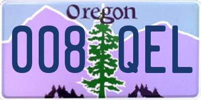 OR license plate 008QEL