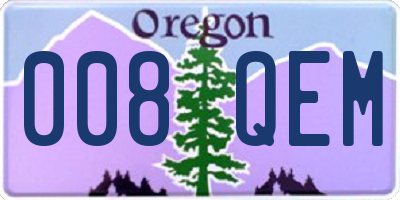 OR license plate 008QEM