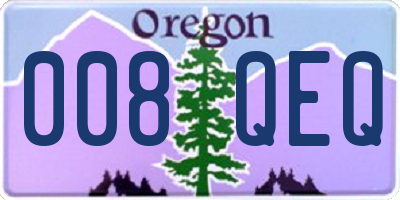 OR license plate 008QEQ