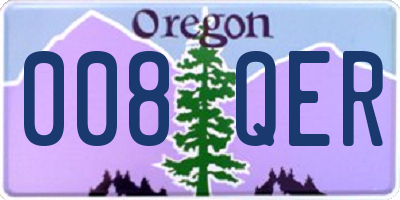 OR license plate 008QER