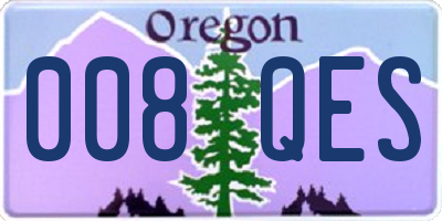 OR license plate 008QES