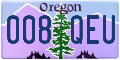 OR license plate 008QEU