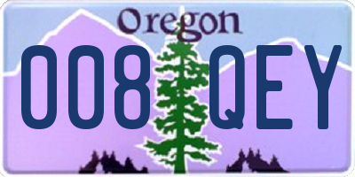 OR license plate 008QEY