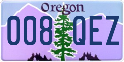 OR license plate 008QEZ