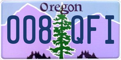 OR license plate 008QFI