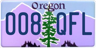 OR license plate 008QFL