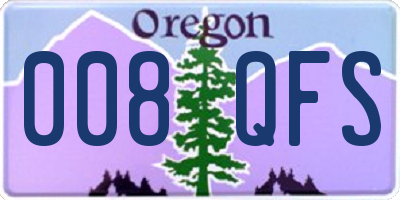 OR license plate 008QFS