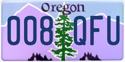 OR license plate 008QFU