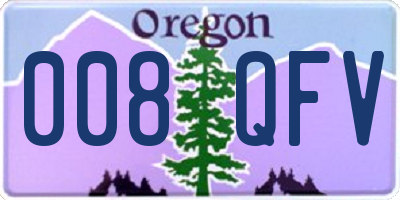 OR license plate 008QFV