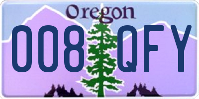 OR license plate 008QFY