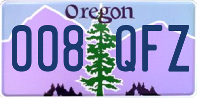 OR license plate 008QFZ