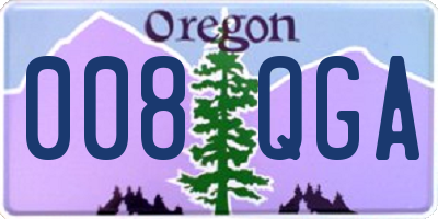 OR license plate 008QGA