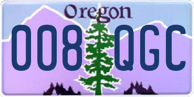 OR license plate 008QGC