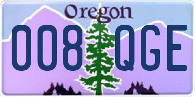 OR license plate 008QGE