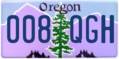 OR license plate 008QGH