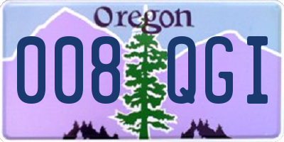 OR license plate 008QGI